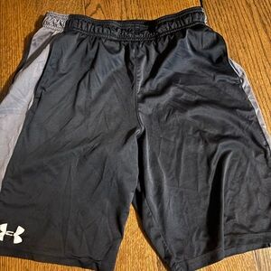 Under Armour Men's Black and Gray Athletic Shorts